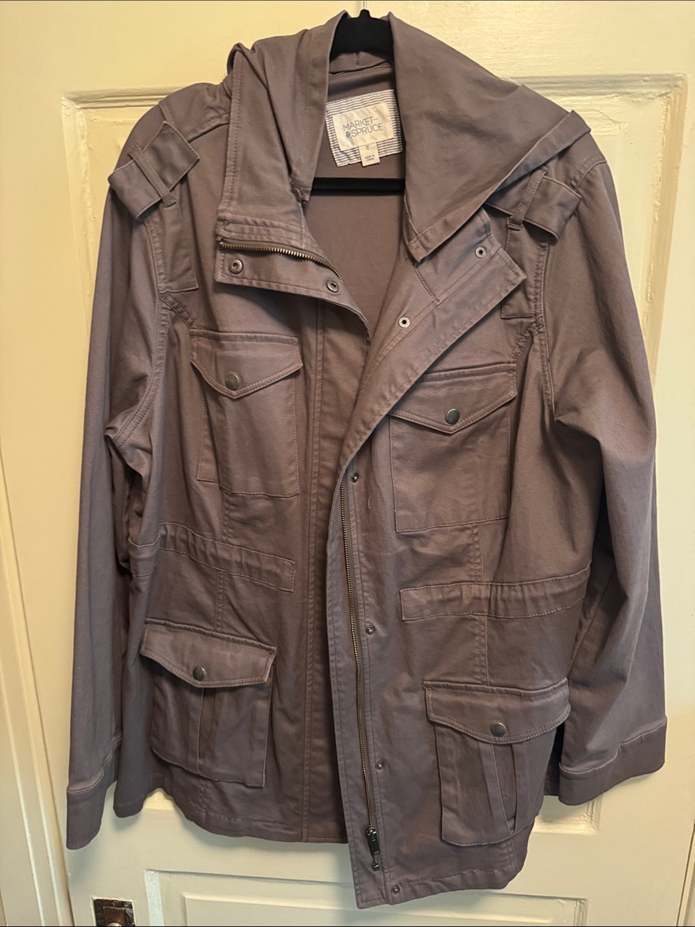 Market & Spruce Men's Military Field Jacket - Taupe